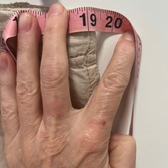 Dalia Collection Tie Front Creamm color Linen/Cotton Pants sz 12 - Picture 3 of 9